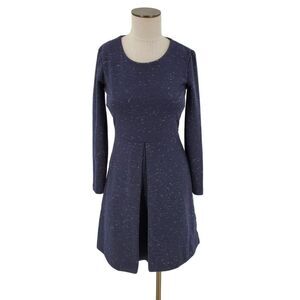Madewell Womens Dress Long Sleeve Mini Ponte Blue With Flecks Size 0